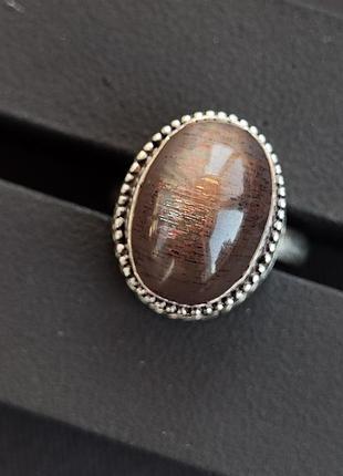 Кільце геліоліт овал. перстень з геліоліту. розмір 18. індія.