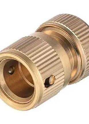 Коннектор латунный на шланг с аквастопом intertool-storm 1/2" × 1/2" (ge-1219)