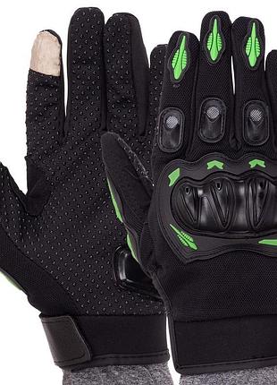 Моторукавиці sporttrade pm-12 m-xxl кольори в асортименті xl, чорно-зелений
