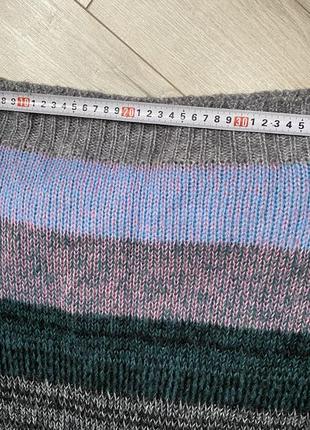 H&m-divided удлинённый свитер/гольф 💜в разноцветную полоску8 фото