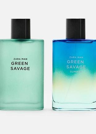Набор парфюмов zara man green savage + green savage summer edt 2 х 90 мл (3.04 fl oz)
