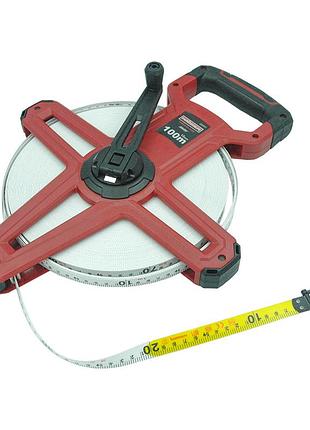 (22047) рулетка геод. откр. полотно из стекла. 100м, іі класс, х4, haisser