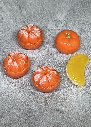 Набор (мини) серединок для творчества - цитрус, размер 1 см, арт 017925, упаковка 5 шт., оранжевый