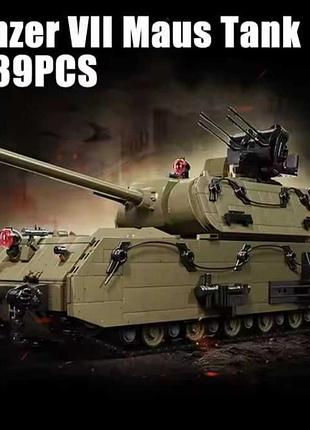 Конструктор танк panzer viii maus 3339 деталей | радіокерування | у коробці | масштабна модель