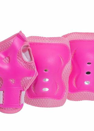 Защита для роликов детская наколенники налокотники перчатки s-l цвета в ассортименте розовый м