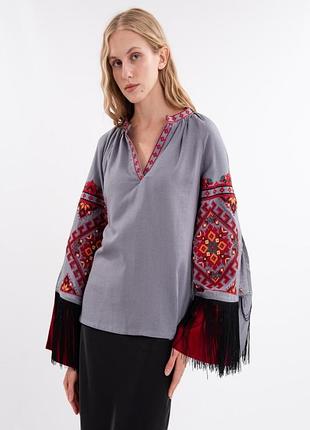 Вышиванка женская с геометрическим орнаментом