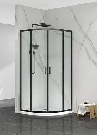 Душевая кабина без поддона mixxus premium diverse sc01-90x90x195-tr black прозрачное стекло 5мм