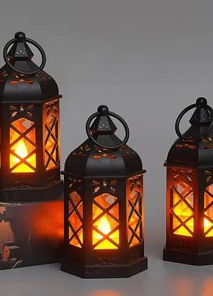 Електронна свічка на батарейках, ретро-дизайн, настільний ліхтар-лампа