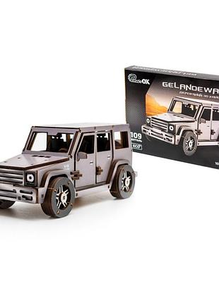 Деревянный 3d конструктор "gelandewagen" puz-26914, 109 деталей