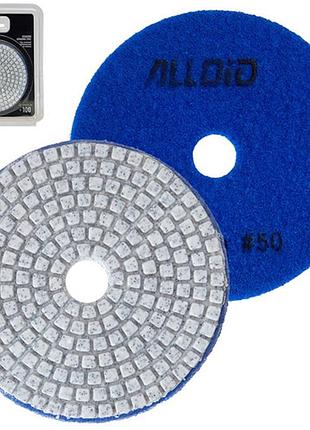 Alloid pro. круг алмазный шлифовальный на липучке 100 мм, зерно 50