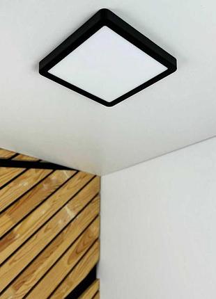 Світильник стельовий led millennium чорний violux квадрат 20w 5000к ір20