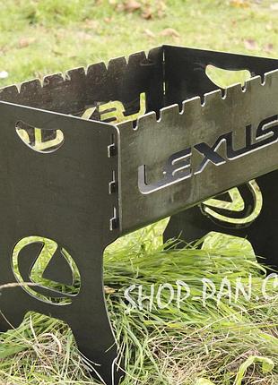Мангал на 8 шт розбірний lexus з індивідуальним надписом - подарунковий