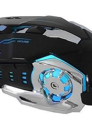 Беспроводная игровая мышь на аккумуляторе zornwee (цвет чёрный) ост