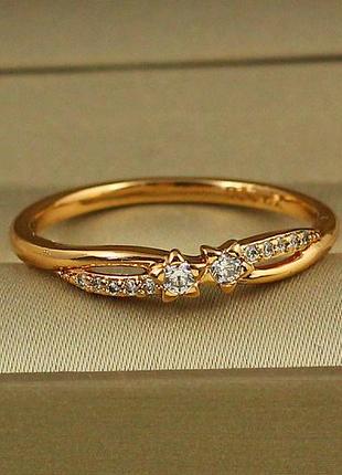 Кольцо xuping jewelry мавка р 18 золотистое