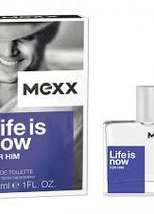 Mexx life is now for him туалетная вода 30мл