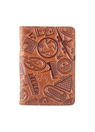 Дизайнерская обложка-органайзер для id паспорта и других документов с глянцевой кожи цвета глины, коллекция