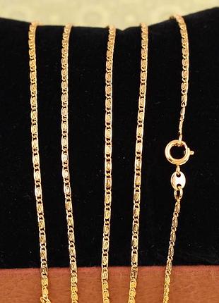 Цепь xuping jewelry улитка резное звено 45 см 2 мм золотистая