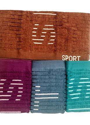 Красиві махрові рушники 100×50 см вишневий