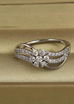 Кольцо xuping jewelry цветок надежды р 18 серебристое