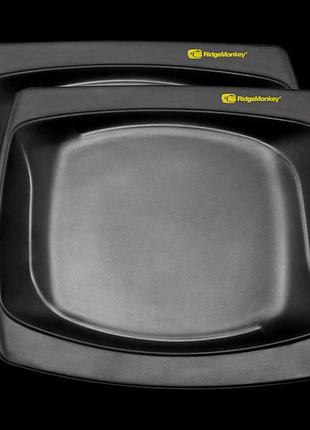 Набір посуду ridgemonkey з 2-х стандартних меламінових квадратних тарілок