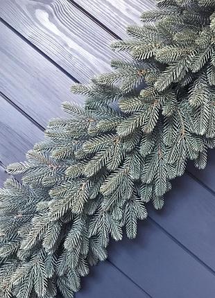 Гирлянда хвойная traditional пишная литая 1,2 м голубая