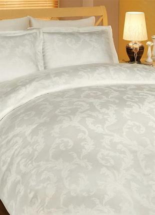 Постельное белье ivory curl жаккард meriset - семейный на резинке полуторный