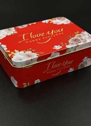 Металеві подарункові коробочки "i love you". 12х9х4см / металеві подарункові коробочки "i love you". 12х9х4см