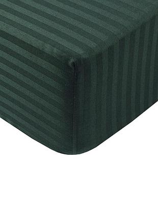 Простынь на резинке 180х200х34см страйп сатин малахит комфорт текстиль