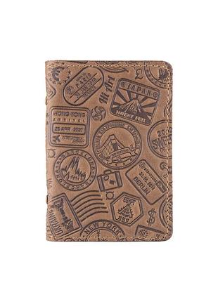 Дизайнерская обложка-органайзер для документов ( id паспорт ) с кожи оливкового цвета