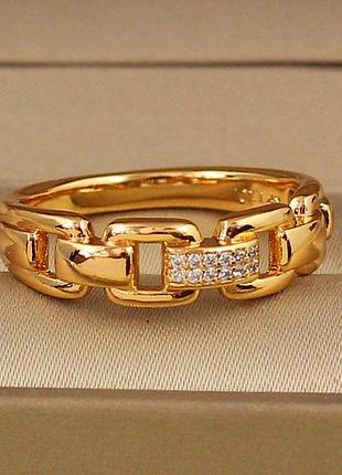 Кольцо xuping jewelry ардеко р 20 золотистое
