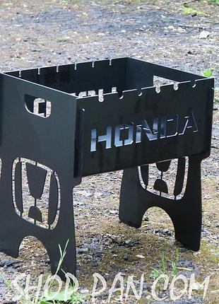 Мангал розбірний на 8 шт з індивідуальним гравіюванням - honda - на подарунок