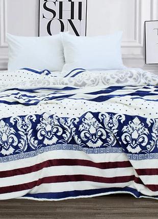 Мягкий теплый плед покрывало велсофт (микрофибра) полуторный 160х220 jh-vl013 двуспальный