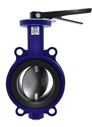 Затвор поворотний міжфланцевий чавунний, диск-чавун ggg40, epdm, pn16 65