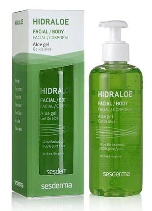 Сесдерма hidraloe успокаивающий гель для лица и тела sesderma hidraloe aloe gel, 250 мл