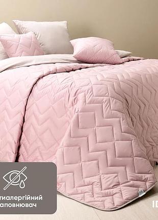 Покрывало 240х260 см пудровое микрофибра, евро покрывала на кровать двухстороннее качественное пудра