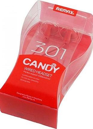 Навушники remax candy 301 red і мікрофон