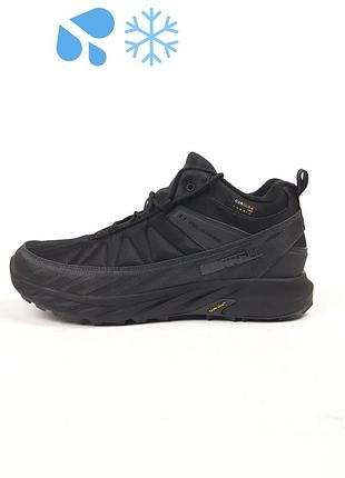 Кросівки чоловічі merrell float pro великани високі чорні, зимові утеплені, демісезонні, нейлон водонепронекний, розмір 47-49, нові, 4458