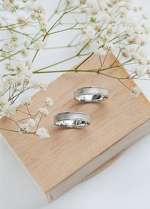 Серебряное обручальное кольцо, 925 проба 20