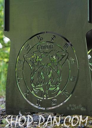 Мангал розбірний на 8 шт з індивідуальним гравіюванням - на подарунок