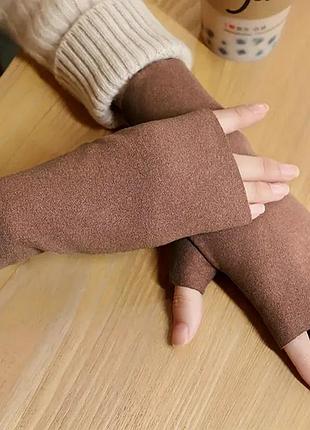 Мітинки, жіночі перчатки без пальців , акріл, розмір універсал