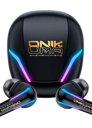 Навушники onikuma wireless gaming earbuds with enc mic t27 bt5.3/2.4g, ps5/pc, 7h black