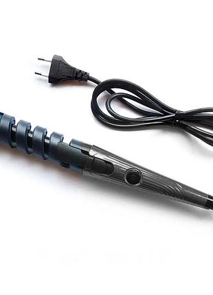 Профессиональная спиральная плойка для завивки волос 2007a, черная /плойкая спираль