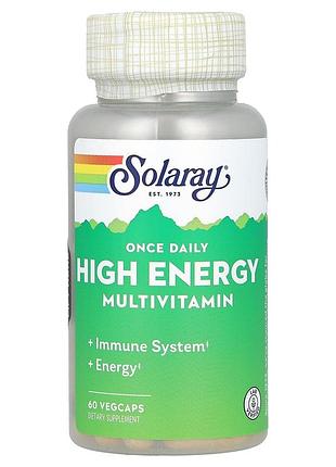 Мультивітаміни для енергії, multi energy, solaray, 1 на день, 60 вегетаріанських капсул