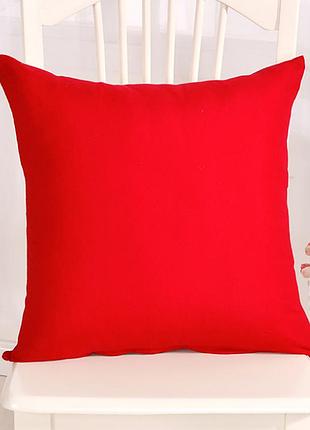 Чехол на подушку 45х45, декоративные наволочки на диванные подушки homytex красный