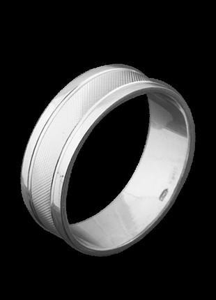 Серебряное обручальное кольцо, 925 проба 20.5