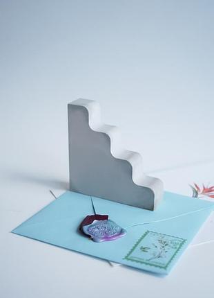 Гипсовая фигурка лестница, фото реквизит для предметной съемки 1шт серый