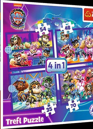Пазлы trefl 34621 4in1 щенячий патруль герои спасатели