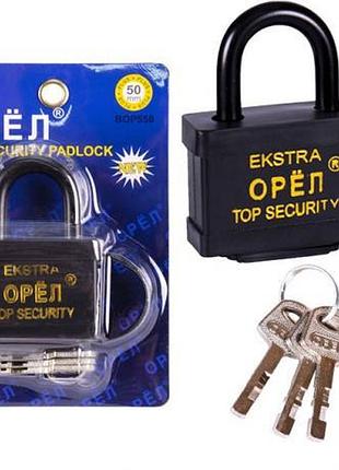 Замок навесной 50мм с резиновой крышкой x2-82 knz