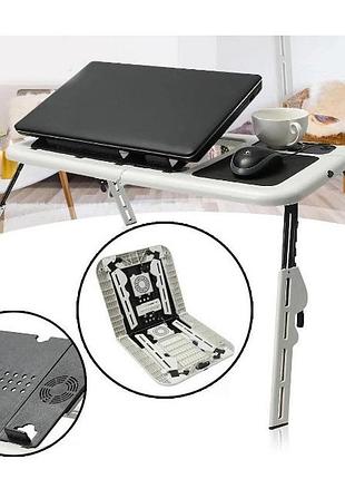 Підставка для ноутбука охолоджувальна ld-09 e-table підставка для ноутбука з протиковзким покриттям