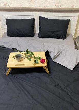 Набор пододеяльник 175х215см +наволочки 50х70 2шт поплин люкс микс циркон+черный moonlight